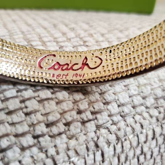 COACH Signature Logo Multi-Color Enamel Bangle Bracelet Mint Condition - Picture 6 of 7